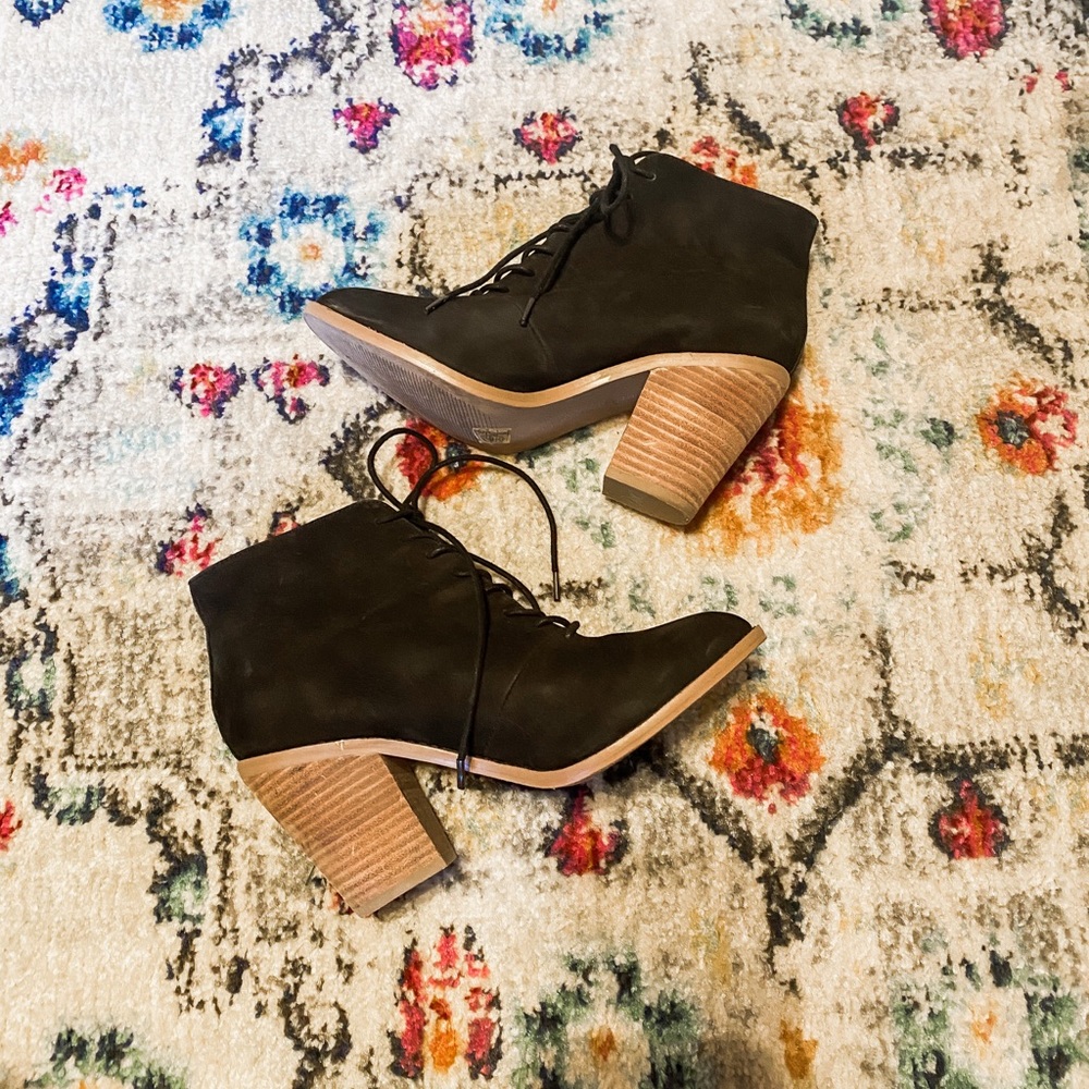 Kelsi Dagger Black Lace Booties